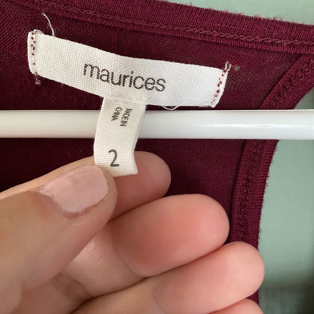 Maurices Plus Size 2 Wine Color - image 4